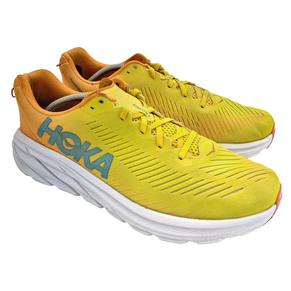 Hoka One One Rincon 3 Shoes Mens Size 12.5D Yellow Road Running 1119395 IRYL